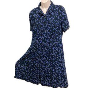 SAG HARBOR Maxi Dress Floral Cottage core Granny core Short Sleeve Womens Large